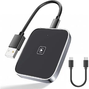 Wireless CarPlay Adapter for Apple iPhone, Used to Convert Wired Connections Into Wireless Connections Car Play Adapter, 2-in-1 Compatible with iOS 12+and Android 12+, Plug and Play No Latency