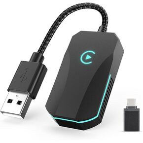 محول CarPlay اللاسلكي ، 2025 تم ترقيته مزدوج النطاق (2.4 جيجا هرتز/5 جيجا هرتز) ، يحول السلكية إلى carplay اللاسلكية ، وتوصيل أكثر استقرارًا وتوصيلًا تلقائيًا ، وسدادًا ومشغلًا لسيارات CarPlay Wired OEM و iPhone iOS 10+ (أسود).