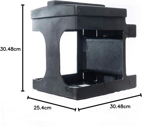 Brick Holder for up to Four, 4 lb Salt, Mineral, and Attractant Bricks with Mounting Straps, Black in Saudi Arabia