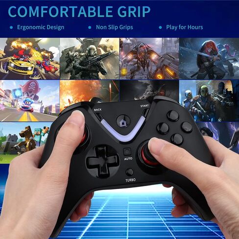 ROTOMOON Wireless Game Controller with LED Lighting Compatible with Xbox One S/X, Xbox Series S/X Gaming Gamepad, Remote Joypad with 2.4G Wireless Adapter, Rechargeable Battery in Saudi Arabia