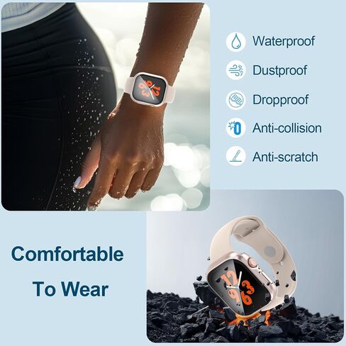 2 في حالة مقاومة للماء لـ Apple Watch Screen Protector 40mm Series 4 5 6 SE/SE 2nd Gen Associory مدمجة في فيلم Glass Film Face و Copper Cover متوافقة in Kuwait