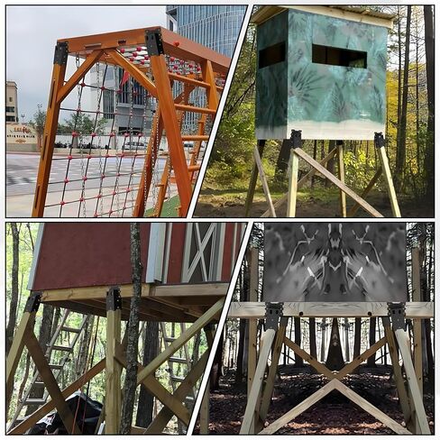 Deer Blind Brackets, Outdoor 4 x 4 Platform Bracket, 12 / 14 Gauge Steel Elevator Brackets for Deer Stand, Hunting Blinds, Shooting Shack in Saudi Arabia