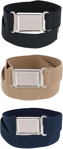 CTM® Kids' Adjustable Elastic Belt with Magnetic Buckle (Pack of 3 Colors) in Saudi Arabia