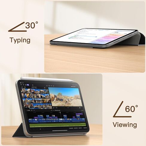 JETech Magnetic Case for iPad Mini 6 (8.3-Inch 2021 Model), Support 2nd Gen Pencil Charging, Magnetic Attachment, Slim Smart Tablet Cover with Auto Wake/Sleep (Black) in Saudi Arabia