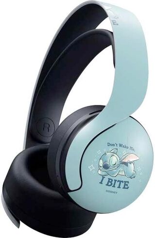 Skinit Decal Gaming Skin Compatible with Pulse 3D Wireless Headset for PS5 - Officially Licensed Disney Lilo and Stitch Face Expression Pattern Design in Kuwait