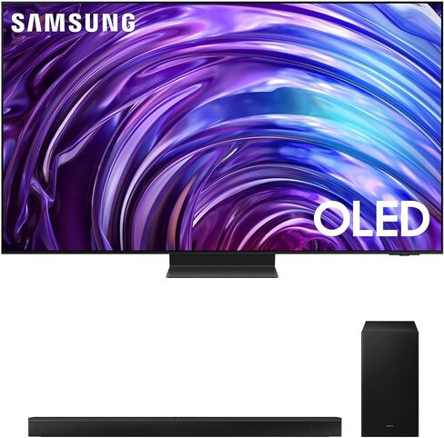 Samsung QN65S95DAFXZA 65 Inch OLED 4K Smart TV with Dolby Atmos with a Samsung HW-Q990D 11.1.4ch Soundbar with True Dolby Atmos Sound (2024) in Kuwait