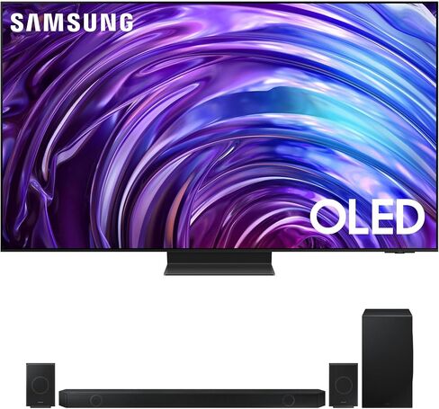 Samsung QN65S95DAFXZA 65 Inch OLED 4K Smart TV with Dolby Atmos with a Samsung HW-Q990D 11.1.4ch Soundbar with True Dolby Atmos Sound (2024) in Kuwait