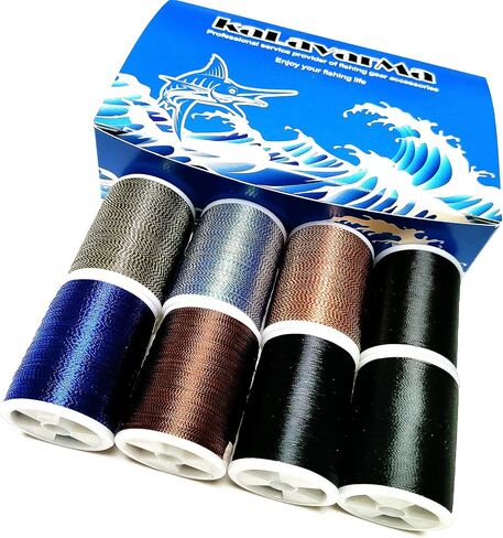 Kalavarma Metallic Wrapping Thread for Fishing Rod Guide 8pcs 7 Color 240 Yards/Spool 220M in Saudi Arabia