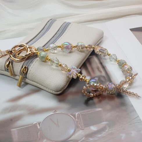 Beaded Phone Charms Strap,Bracelet Wrist Lanyard,Cute Phone Key Chain,Phone Case Accessories for Bag Wallet in Kuwait