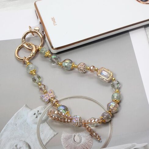 Beaded Phone Charms Strap,Bracelet Wrist Lanyard,Cute Phone Key Chain,Phone Case Accessories for Bag Wallet in Kuwait
