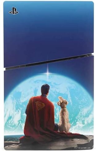 Skinit Decal Gaming Skin Compatible with PS5 Slim Digital Edition Console - Officially Licensed Superman 2025 Superman & Krypto Watch The Earth Design in Saudi Arabia