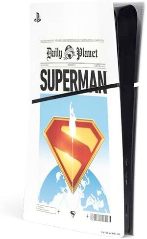 Skinit Decal Gaming Skin Compatible with PS5 Slim Digital Edition Console - Officially Licensed Superman 2025 Superman & Krypto Watch The Earth Design in Saudi Arabia