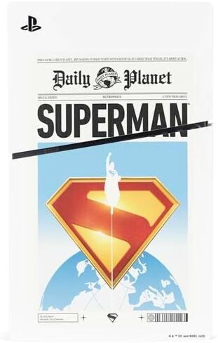 Skinit Decal Gaming Skin Compatible with PS5 Slim Digital Edition Console - Officially Licensed Superman 2025 Superman & Krypto Watch The Earth Design in Saudi Arabia