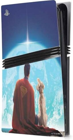 Skinit Decal Gaming Skin Compatible with PS5 Pro Console - Officially Licensed Superman 2025 Superman & Krypto Watch The Earth Design in Saudi Arabia