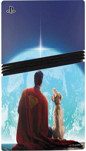Skinit Decal Gaming Skin Compatible with PS5 Pro Console - Officially Licensed Superman 2025 Superman & Krypto Watch The Earth Design in Saudi Arabia