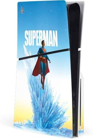 Skinit Skinit Gaming Gaming Continciped مع PS5 Slim Disk Console - Superman Superman 2025 Superman & Krypto Watch The Earth Design in Kuwait