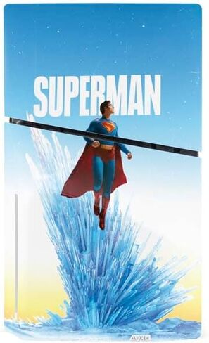 Skinit Skinit Gaming Gaming Continciped مع PS5 Slim Disk Console - Superman Superman 2025 Superman & Krypto Watch The Earth Design in Kuwait