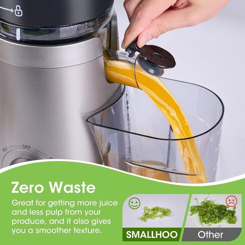 Juicer Machines, 5.8" Wide Feed Chute Cold Press Juicer for Whole Vegetables & Fruits, High Juice Yield, BPA Free (Slivery) in Saudi Arabia