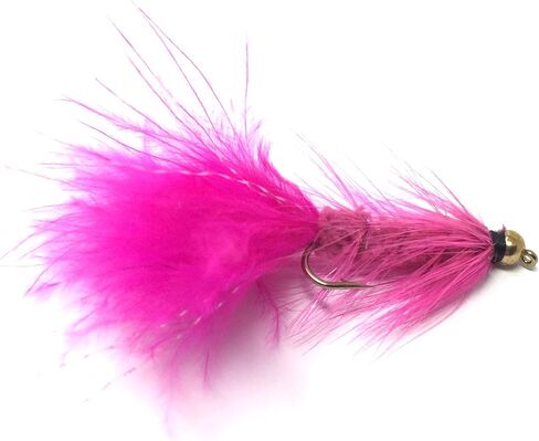 Feeder Creek Bead Head Wooly Bugger Fly Fishing Flies for Trout, Bass and Panfish - 12pc Handmade Multicolor Wet Flies for Freshwater Fishing (10, Olive/Black) in Kuwait