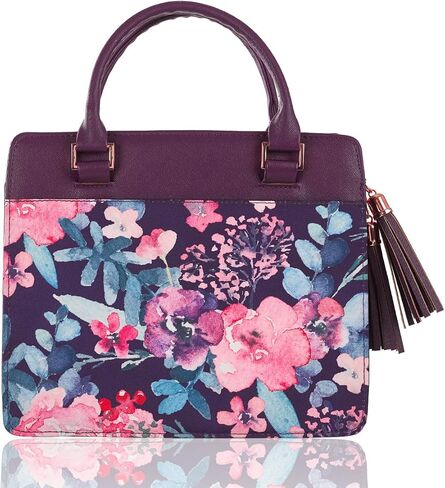 Christian Art Gifts Women's Fashion Bible Cover Purse Style Blessed, Purple Floral Faux Leather, Large in Saudi Arabia