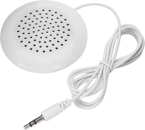 DIY Pillow Speaker, ABS 3.5mm Mini Stereo Speaker Wired, Diameter 2.4in Thickness 0.6in Under Pillow Speakers for Sleeping MP3 MP4 Mobile Phone Portable CD, White in Saudi Arabia