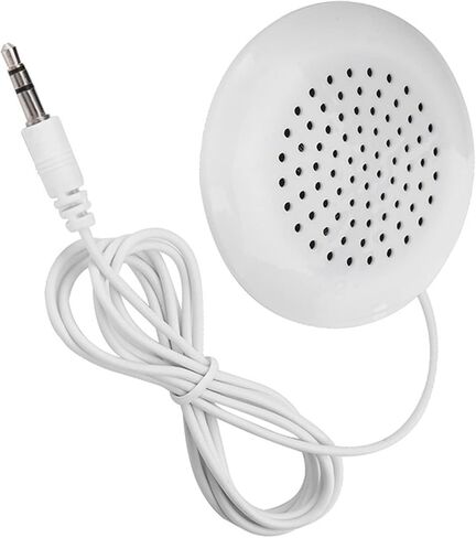 DIY Pillow Speaker, ABS 3.5mm Mini Stereo Speaker Wired, Diameter 2.4in Thickness 0.6in Under Pillow Speakers for Sleeping MP3 MP4 Mobile Phone Portable CD, White in Saudi Arabia