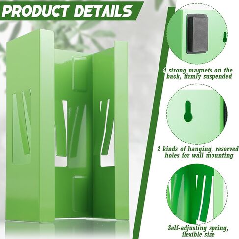 Saysurey 3 Pcs Magnetic Glove and Tissue Dispenser Holder Wall Mounted Magnetic Glove Dispenser Green Red Black Floating Magnetic Glove Box Holder for Hospital Workshop Garage Kitchen Office Tool Box in Saudi Arabia
