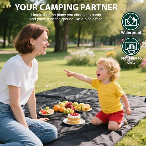 KRUI Tent Footprint, PU 2000 Waterproof Camping Tarp, Durable Tent Floor Saver for Hiking, Backpacking, Hammock, Beach and Picnic in Kuwait
