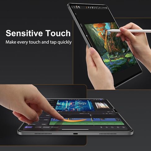 SPARIN 2 Pack Screen Protector for iPad Pro 11 inch M4 2024 (5th Generation), 9H Hardness Tempered Glass with Easy Application Tray, Face ID & Apple Pencil Compatible and Case Friendly in Saudi Arabia