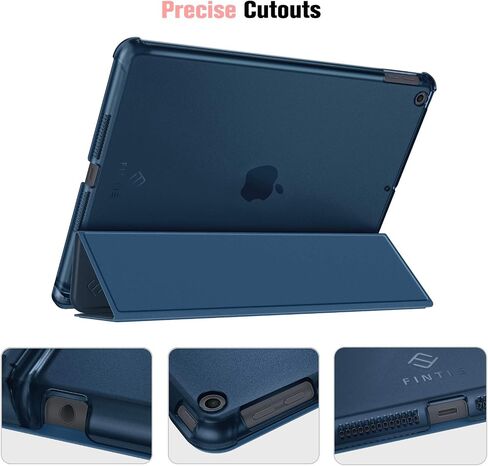 Fintie Case with Pencil Holder for iPad 9th / 8th / 7th Generation (2021/2020/2019) 10.2 Inch - Slim Shell Hard Case with Translucent Frosted Stand Back Cover, Auto Sleep/Wake, Lilac Marble in Saudi Arabia