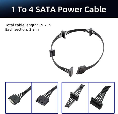 PCIe X4 SATA Expansion Card, 6-Ports SATA III Controller Cards with Data and Power Cables, Supports PCI-Express 4X 8X 16X Slot, Low Profile Bracket, for Windows10/7/8/XP/Vista/linux in Saudi Arabia