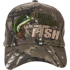 Funny Fishing Caps - Bite Me, Life is Simple Hat Gift - 100% Cotton Embroidered Cap in Kuwait