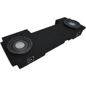 Harmony Audio F104 10" Subwoofer Bundle with ASC Sub Box Compatible with 2002-2013 Cadillac Escalade EXT Underseat
