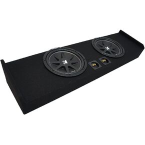 KICKER 43C124-N Compatible with Ford F-150 Super Crew Truck 2009-2015 Comp C12 Dual 12" Sub Box Enclosure - Final 2 Ohm