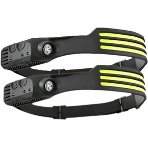 Led Headlamp Rechargeable Portable Headlamp -230 C Wide Drawstring, Waterproof, Suitable for Running, Car Repair, Night Fishing, Camping (2 individualPack-Three Root-Led Strip)