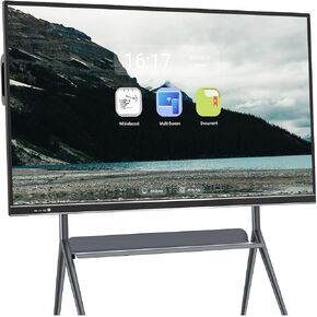 75 Inch Smart Interactive Display with Dual Operating System, 4K Touchscreen and Screen Mirroring for Office or Classroom