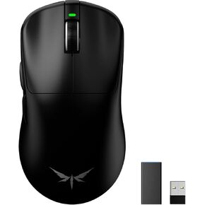 VGN F1 MOBA Wireless Gaming Mouse with Max 26,000 DPI, High Precision, Lightweight 55g, 4K Polling, 200Hr Battery Life, 6 Programmable Buttons, USB-C Charging, for PC/Mac/Laptop Classic Black