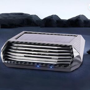 Solar-Powered Car Air Purifier with USB Charging & Ozone Odor Elimination - Portable HEPA Filter-Free Ionizer for Pet Odors, VOCs - Compact, Silent, Best for Car Use (8813 carbon fiber) in Saudi Arabia
