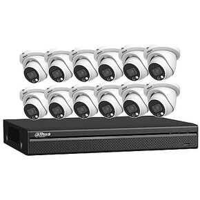 N464E124C IP Camera and Recorder Kit, 16-Channel NVR with (12) 4MP VU-More Cameras, 2.8mm Lens