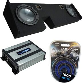 Harmony Audio Compatible with 2009-2014 Ford F-150 Extended/Super Cab Truck Harmony Bundle R104 Dual 10" Sub Box & HA-A400.1