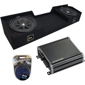 Harmony Audio Compatible with 04-15 Nissan Titan King or Crew Kicker Bundle Comp C12 Dual 12 Sub Box CXA800.1 Amp