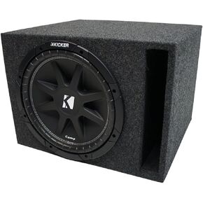 KICKER 43C154-N Bundle with Universal Car Stereo Vented Port Single 15" Comp C15 Sub Box Enclosure - Final 4 Ohm