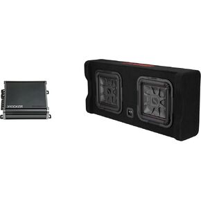 Kicker 49DL7TDF122 Dual Down Fireing L7 Thin 12 "العلبة و CXA8001 Mono Amplifier Bundle