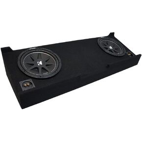 American Sound Connection Kicker Bundle Compatible with 2007-2013 Chevy Silverado Crew Cab 43C104 Dual 10" Loaded Sub Box Enclosure
