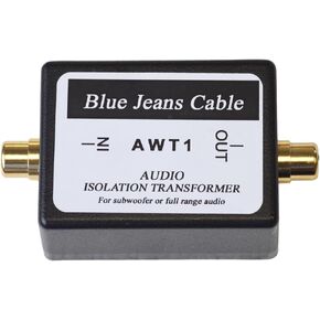 Blue Jeans Cable Audio Isolation Transformer/Ground Loop Hum Eliminator for Subwoofer or Full-Range Audio