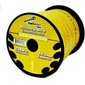 Audiopipe Audiopipe 500' Yellow 18 Gauge Remote Cable