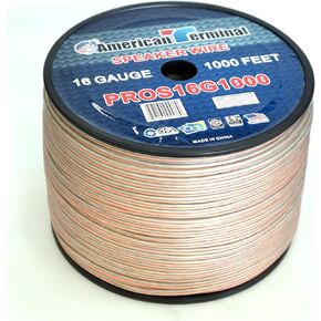 PROS16G1000 1000 ft. of 16 Gauge Pro Series Clear Speaker Wire