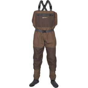 Compass 360 Fly Fishing Waterproof Deadfall Stocking Foot Breathable Chest Wader for Adults (Regular & Stout Sizing)