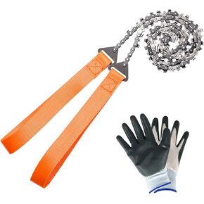 Pocket Chainsaw - 36 Inch Heavy Duty Steel Hand Chainsaw with 48 Sharp Teeth | Compact & Portable Pocket Saw for Camping, Backpacking, Hiking | Durable Wire Saw for Survival Gear