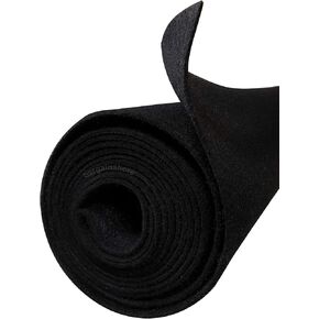 Polymat 3ft x 48" Black Felt Fabric Liner 1 Yard 2mm Thick Roll Quality Non Woven Speakerbox Amp Rack Fabric for Car Audio Fabrication